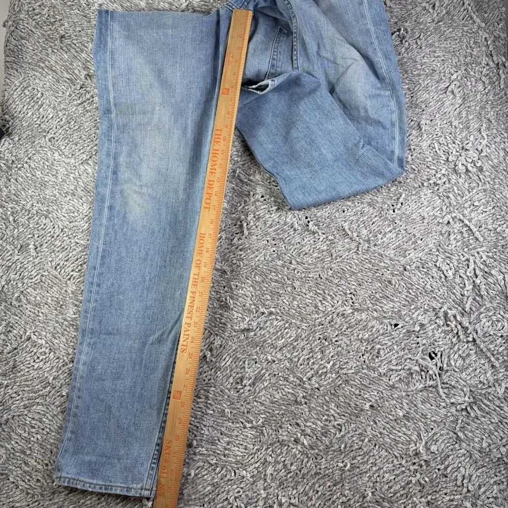 Rag & Bone Fit 2 Slim Jeans Men 32x33 Button Fly Blue Denim Designer USA Logo